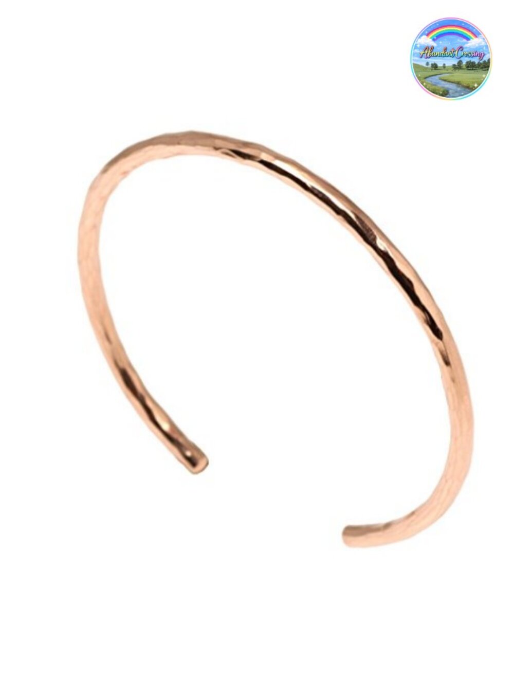 Handmade Hammered Copper Cuff Bracelet Solid Uncoated Adjustable